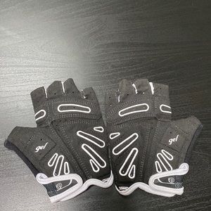 Black biker gloves
